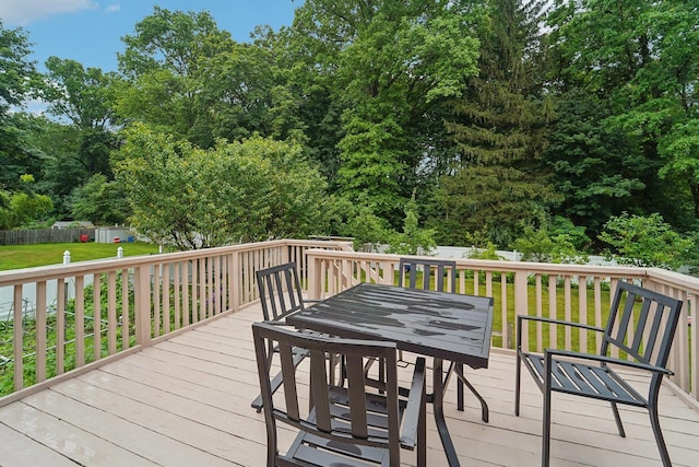 30 Birchwood Ter, Nanuet, NY 10954 - wooden terrace with a lawn and outdoor dining area
