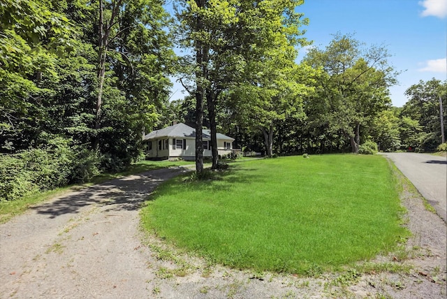 11 Tribune Ln, Red Hook, NY 12571 - view of front of home with asphalt driveway and a front yard