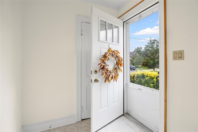 178 Charles St, Lynbrook, NY 11563 - entryway with light tile patterned floors and plenty of natural light
