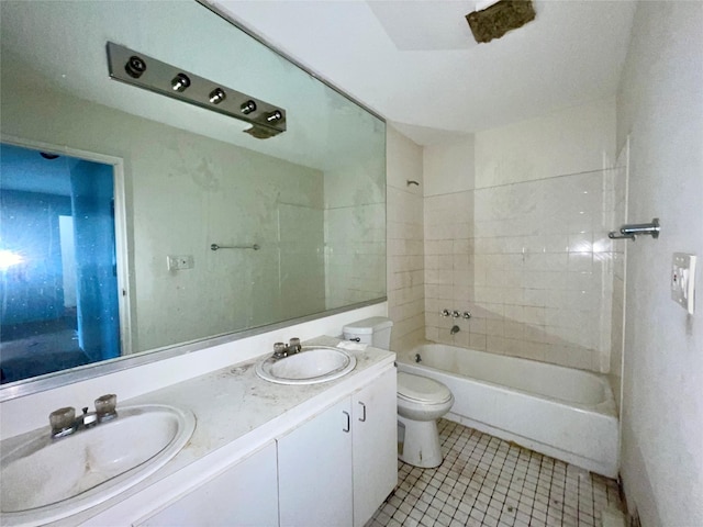 100 Connetquot Ave Unit 10, East Islip, NY 11730 - bathroom featuring tile patterned floors, double vanity, and tub / shower combination