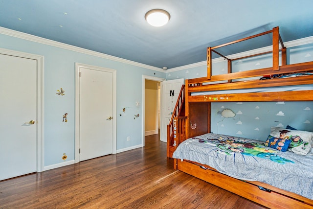 21 Orchard St, Glen Head, NY 11545 - bedroom with wood finished floors and ornamental molding