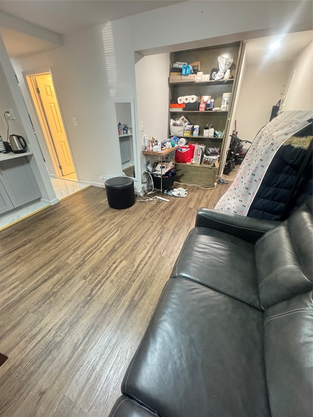8114 Baxter Ave Unit 1E, Elmhurst, NY 11373 - living room featuring wood finished floors