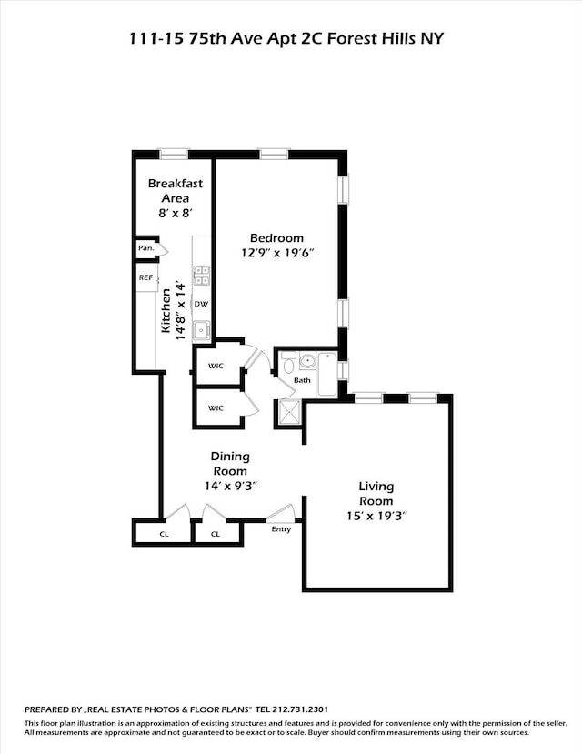 111-15 75th Ave Unit C2, Forest Hills, NY 11375 - view of property floor plan