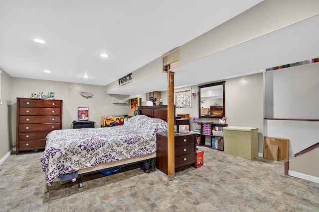 829 Logan Ave, Bronx, NY 10465 - bedroom with recessed lighting and stone finish floors