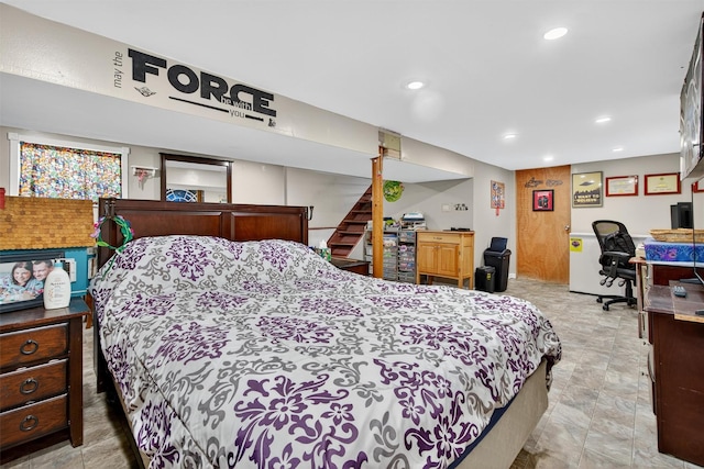 829 Logan Ave, Bronx, NY 10465 - bedroom featuring recessed lighting and an office area