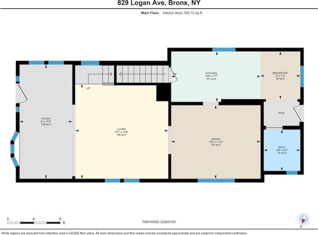 829 Logan Ave, Bronx, NY 10465 - view of floor plan / room layout
