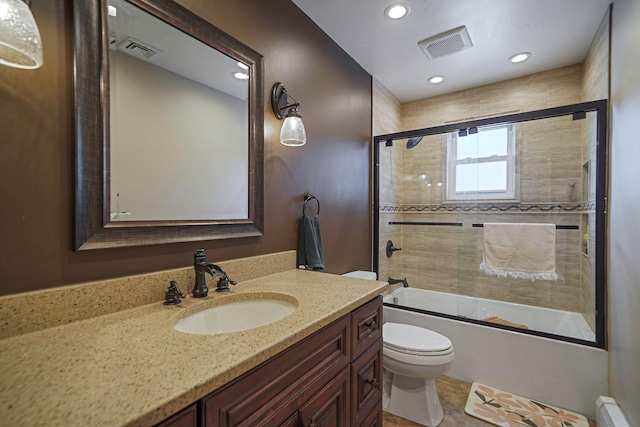 4 Ferndale Blvd, Islip, NY 11751 - bathroom with vanity, combined bath / shower with glass door, and recessed lighting