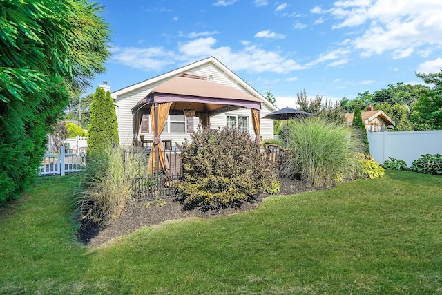4 Ferndale Blvd, Islip, NY 11751 - shotgun-style home with a gazebo and a chimney