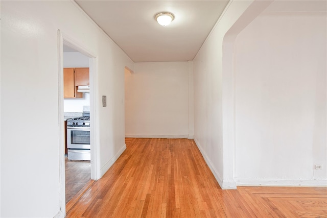 4037 77th St Unit 5B, Elmhurst, NY 11373 - corridor featuring light wood-type flooring and baseboards