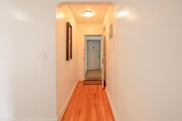 4037 77th St Unit 5B, Elmhurst, NY 11373 - corridor featuring light wood-type flooring and baseboards