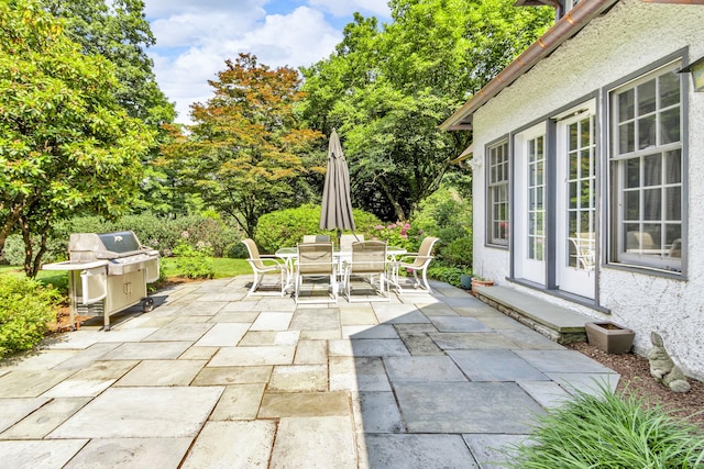 77 Haights Cross Rd, Chappaqua, NY 10514 - view of patio / terrace featuring outdoor dining space and a grill