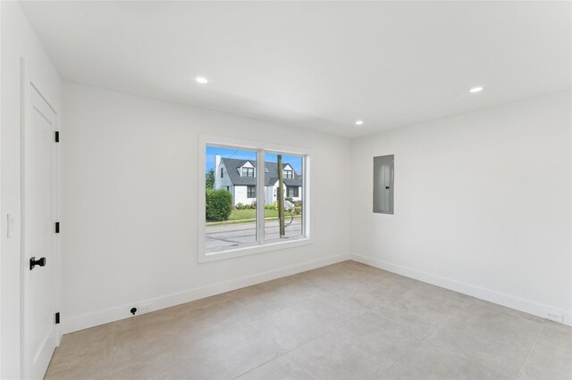141 Flamingo St, Atlantic Beach, NY 11509 - spare room featuring electric panel and recessed lighting