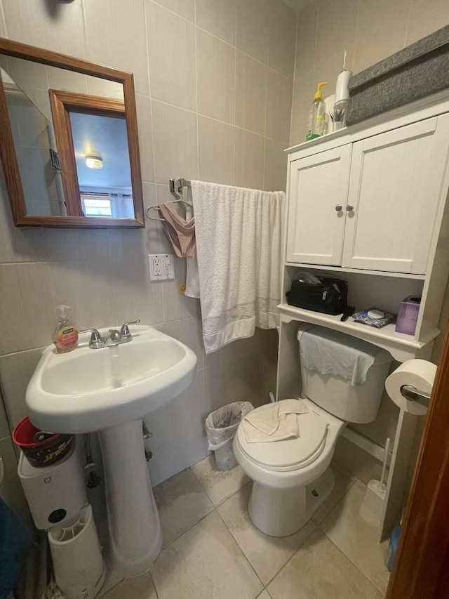 20-39 150th St, Whitestone, NY 11357 - bathroom with toilet and tile patterned flooring