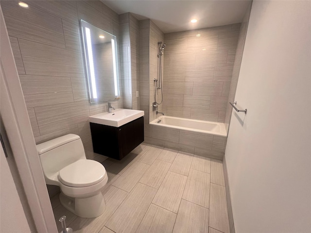 131-05 40th Rd Unit 17T, Flushing, NY 11354 - full bath with tiled shower / bath combo and vanity