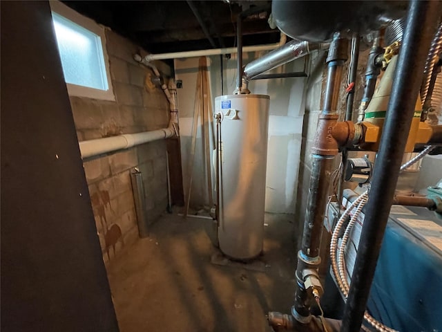 39 Herbert Ave, Lindenhurst, NY 11757 - utility room with water heater