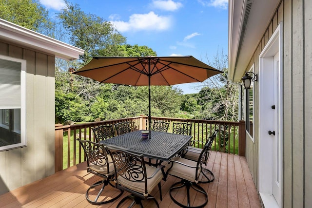 9 Carol Ct, Brewster, NY 10509 - wooden deck with outdoor dining area