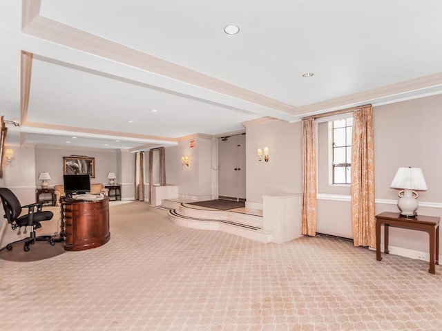 340 W 57th St Unit 5F, New York Manhattan, NY 10019 - common area featuring ornamental molding and recessed lighting
