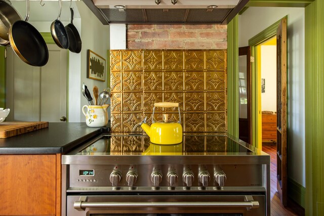 7432 S Broadway, Red Hook, NY 12571 - kitchen view of stainless steel electric range and extractor fan