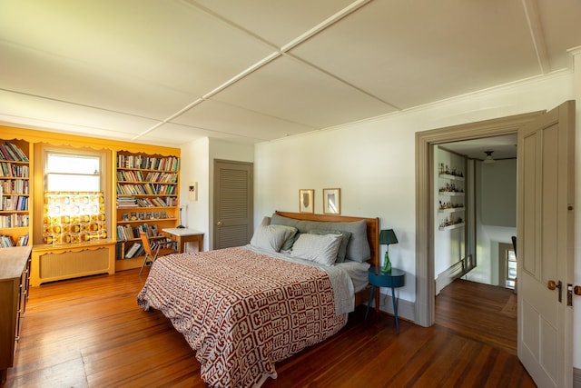7432 S Broadway, Red Hook, NY 12571 - bedroom featuring radiator heating unit and hardwood / wood-style floors