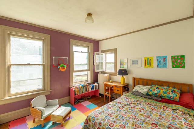 7432 S Broadway, Red Hook, NY 12571 - bedroom with radiator heating unit and wood finished floors