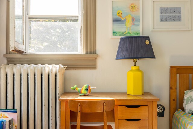 7432 S Broadway, Red Hook, NY 12571 - detailed view of radiator heating unit and a desk