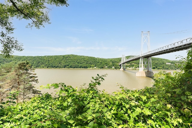 68 Gerald Dr Unit D1, Poughkeepsie, NY 12601 - view of patio / terrace with a water view and a view of trees