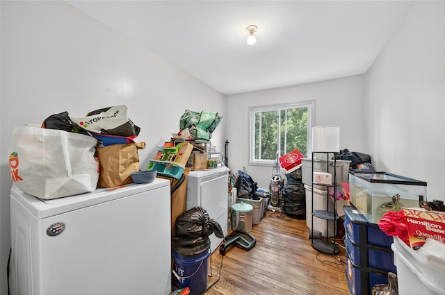 33 E Main St, Blooming Grove, NY 10992 - washroom with washer / clothes dryer and hardwood / wood-style floors