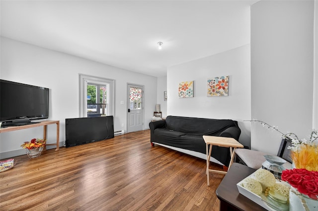 33 E Main St, Blooming Grove, NY 10992 - living room with wood finished floors and a baseboard radiator