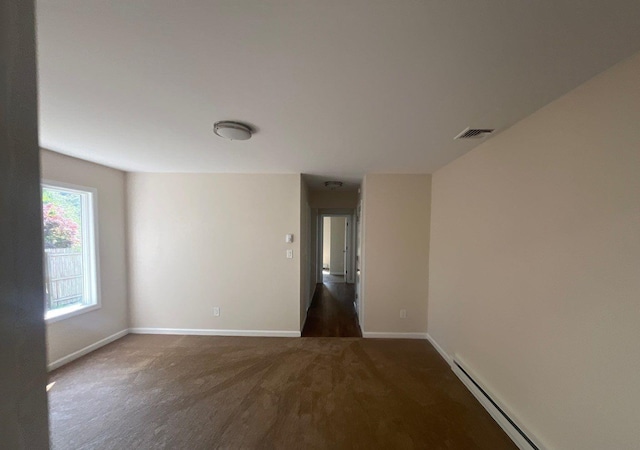 181 Wading River Hollow Rd, Ridge, NY 11961 - empty room featuring baseboard heating and carpet