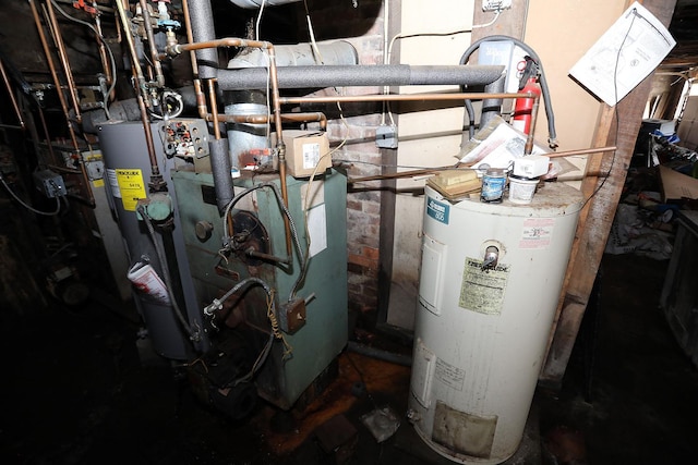 11620 State Route 97, Long Eddy, NY 12760 - utility room featuring water heater and a heating unit