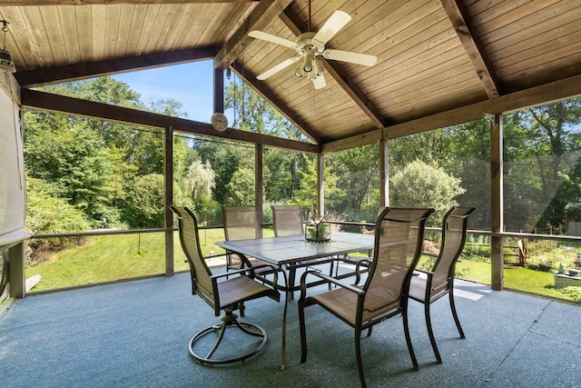 15 Glen Dr, South Salem, NY 10590 - sunroom with ceiling fan and outdoor dining area