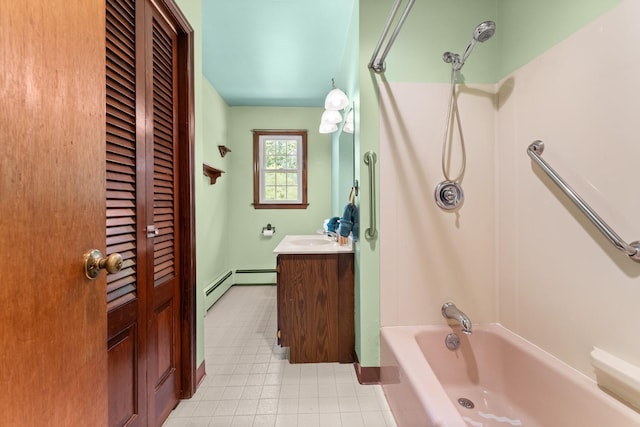 15 Glen Dr, South Salem, NY 10590 - bathroom featuring a closet, shower / bathtub combination, tile patterned floors, and vanity