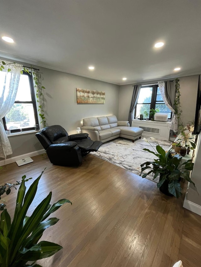 150-10 71st Ave Unit 2G, Kew Garden Hills, NY 11367 - living room featuring wood finished floors and recessed lighting
