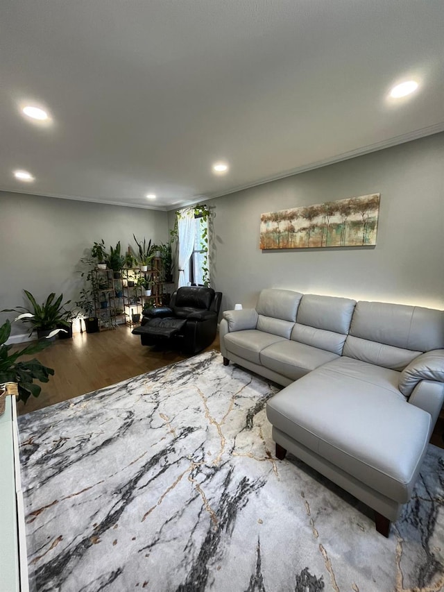 150-10 71st Ave Unit 2G, Kew Garden Hills, NY 11367 - living area featuring wood finished floors and recessed lighting