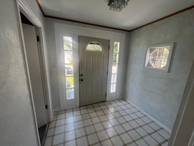 234 S 7th St, Lindenhurst, NY 11757 - entryway with plenty of natural light and ornamental molding
