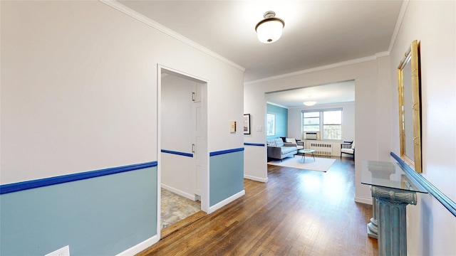 90-02 63rd Dr Unit 5J, Rego Park, NY 11374 - corridor featuring wood finished floors and crown molding
