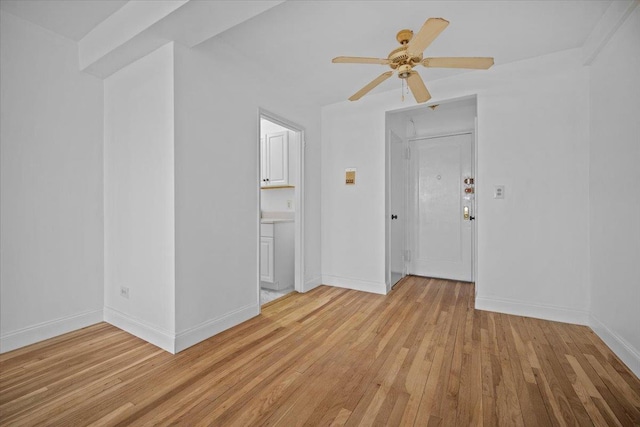 2102 Holland Ave Unit 6D, Bronx, NY 10462 - unfurnished room with light wood finished floors and ceiling fan
