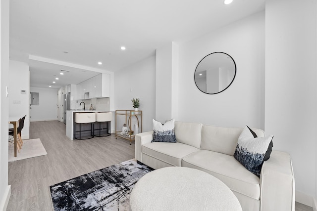 46-40 Vernon Blvd Unit 2B, Long Island City, NY 11101 - living area with recessed lighting and light wood-style floors