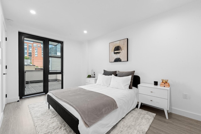 46-40 Vernon Blvd Unit 2B, Long Island City, NY 11101 - bedroom featuring light wood finished floors and recessed lighting
