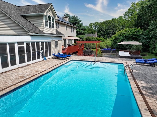 9 Roselawn Rd, Highland Mills, NY 10930 - outdoor pool with an outdoor living space and a patio area