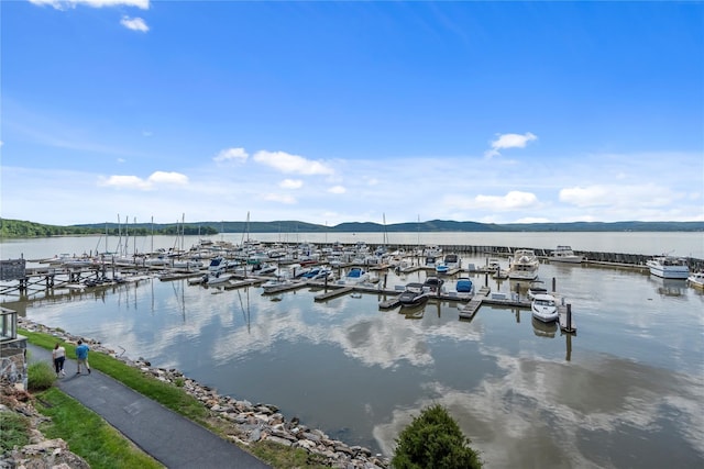 1410 Half Moon Bay Dr, Croton-On-Hudson, NY 10520 - dock featuring a water and mountain view and view of marina