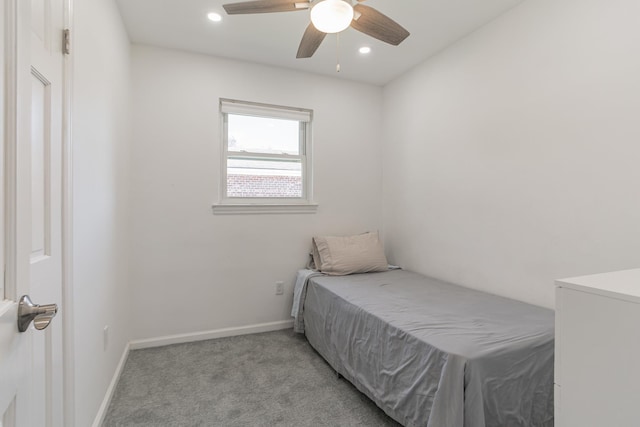 57 7th St, Pelham, NY 10803 - bedroom featuring carpet, recessed lighting, and ceiling fan