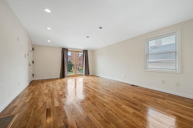 16407 Goethals Ave, Jamaica, NY 11432 - spare room featuring light wood-style flooring and recessed lighting