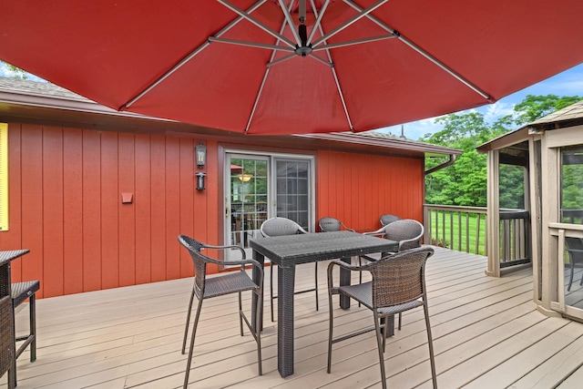 278 Fort Van Tyle Rd, Port Jervis, NY 12771 - wooden deck with outdoor dining area