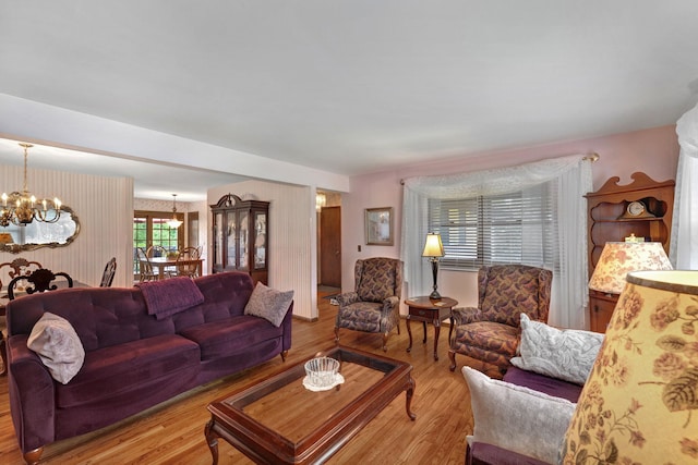 278 Fort Van Tyle Rd, Port Jervis, NY 12771 - living area with a chandelier and wood finished floors