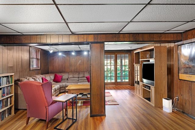 278 Fort Van Tyle Rd, Port Jervis, NY 12771 - living room featuring wood walls and wood finished floors