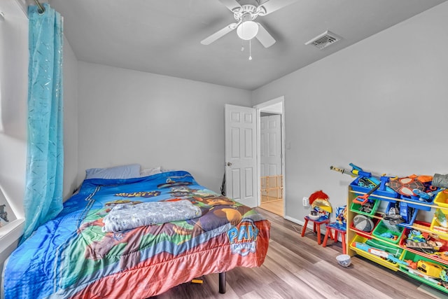 49 Flower Rd, Hopewell Junction, NY 12533 - bedroom with wood finished floors and ceiling fan