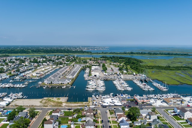 37 Martha St, Freeport, NY 11520 - drone / aerial view of a marina and a nearby body of water