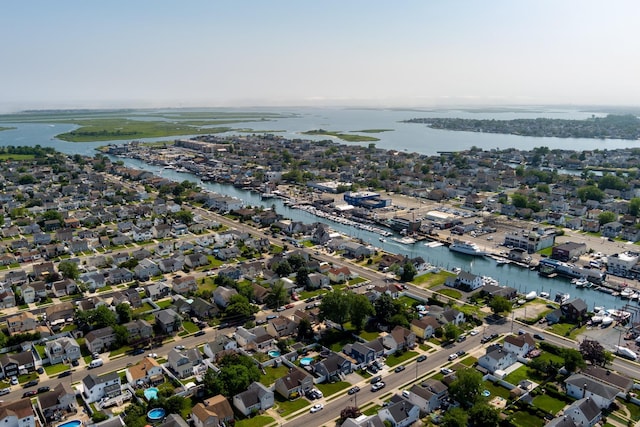 37 Martha St, Freeport, NY 11520 - aerial overview of property's location with a nearby body of water