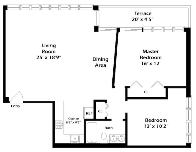7-24 166th St Unit 8C, Beechhurst, NY 11357 - view of floor plan / room layout